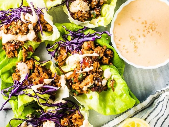 thai turkey lettuce wraps