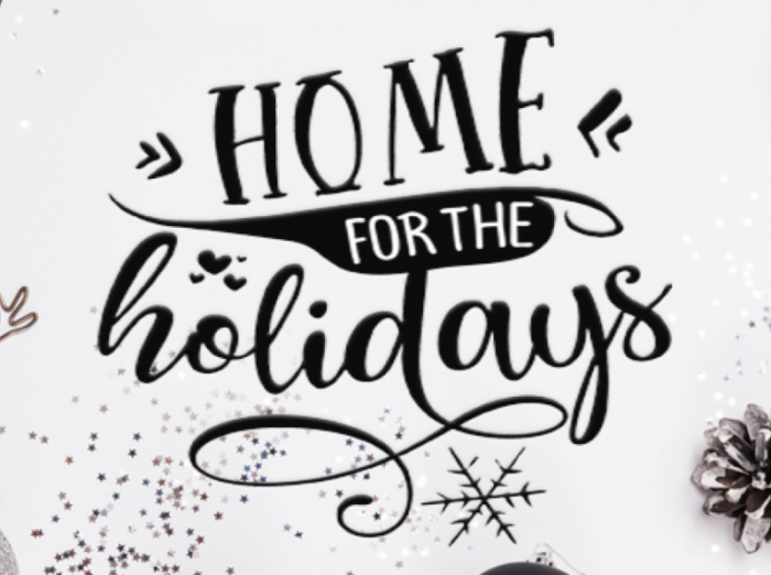home for the holidays logo text