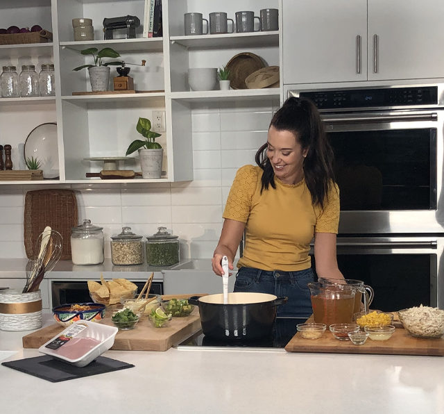 food expert Amanda Bibeau cooking