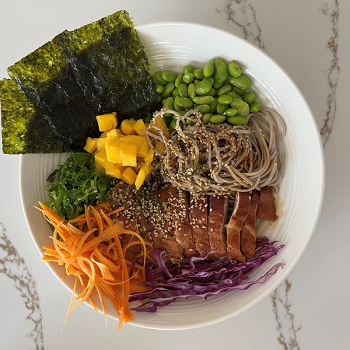 Cold Soba noodle summer salad