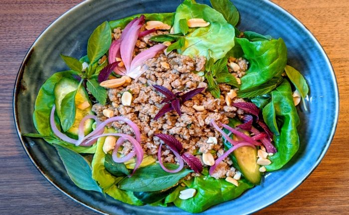 Thai Turkey Salad Laab Lao-Isaan Inspired Style