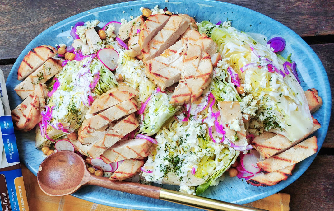 Turkey Steaks with Wedge Salad