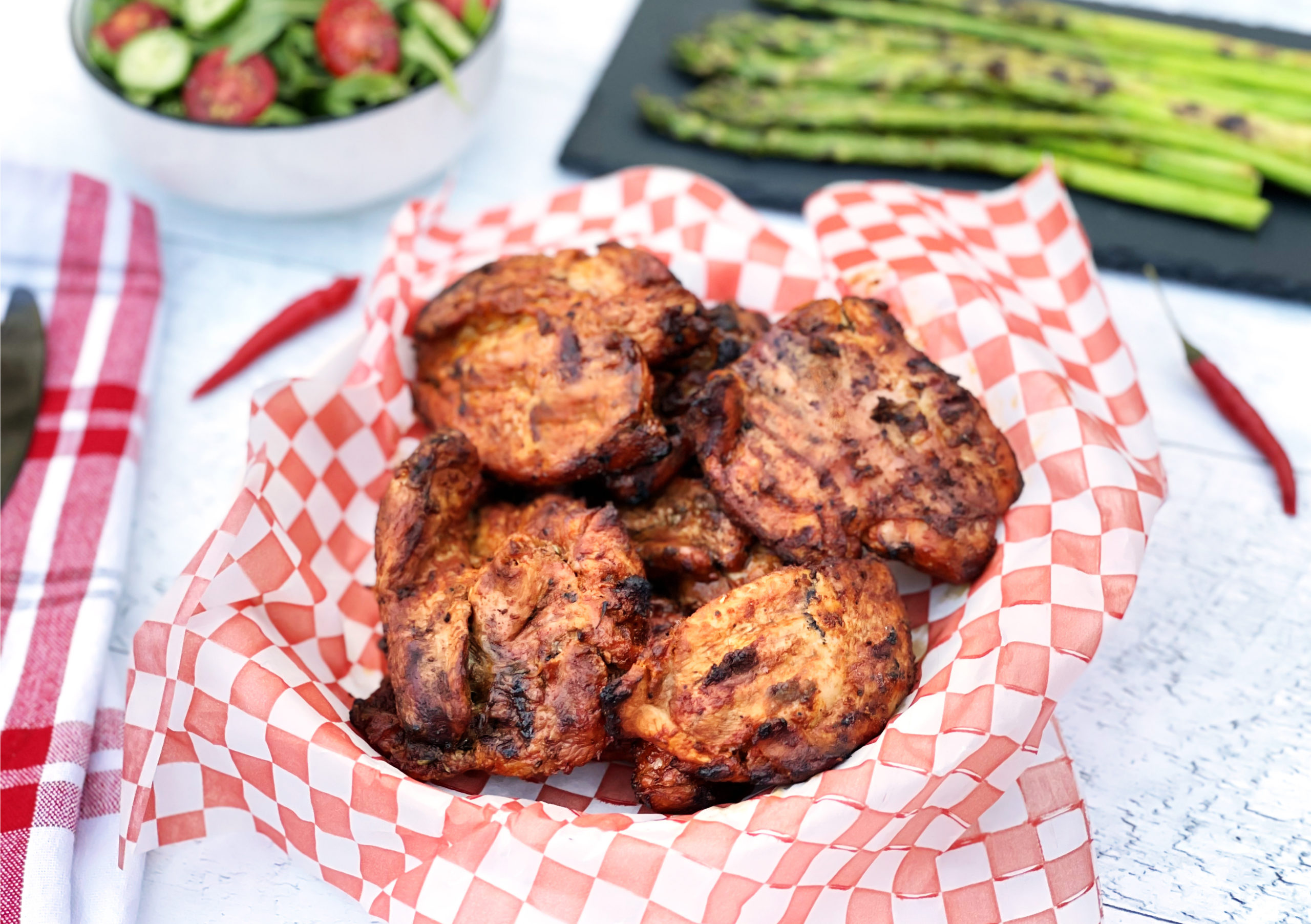 BBQ Grilled Turkey Thighs Cajun Style