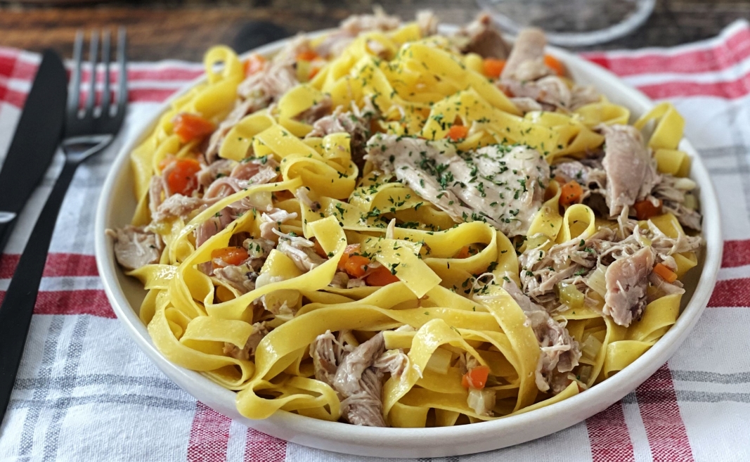 Braised and Pulled Turkey Pasta