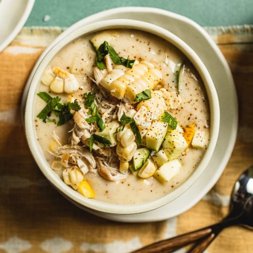 Turkey Chowder with Summer Squash & Corn