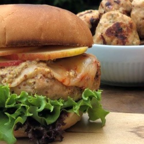 Double Duty Apple-Tarragon Turkey Burgers