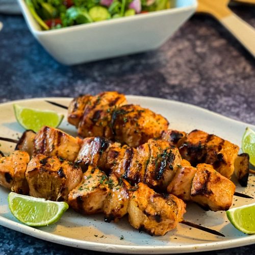 Lime and Tequila Marinated Turkey Skewers