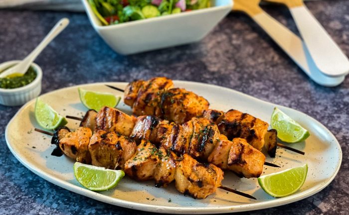 Lime and Tequila Marinated Turkey Skewers