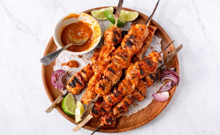 Chipotle Mango Turkey Skewers