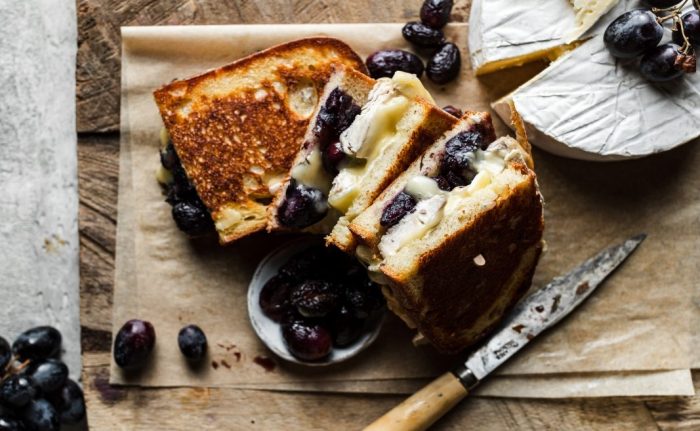 Roasted Grape, Turkey & Brie Sandwich Melt
