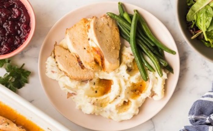 Roast Turkey Breast with Cranberry Marinade