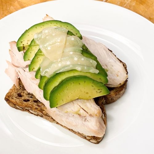 Open-Faced Turkey Avocado Melt