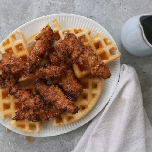 Fried Turkey & Waffles with Hot Honey Butter
