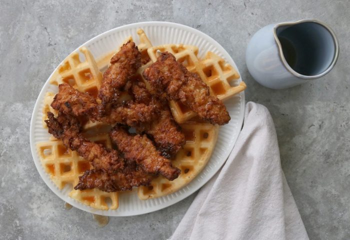 Fried Turkey & Waffles with Hot Honey Butter