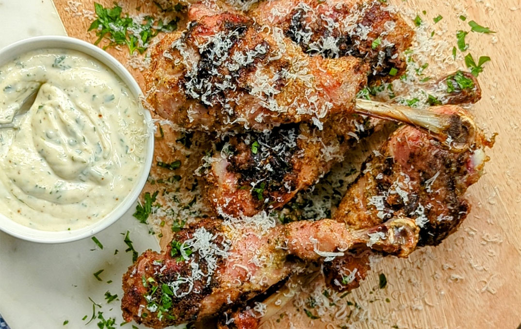 grilled garlic parm turkey drumsticks