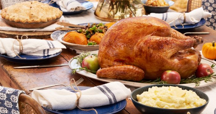 Maple and Cider Brined Whole Roasted Turkey with Apple Thyme Chutney