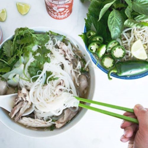 Instant Pot Turkey Pho bowls