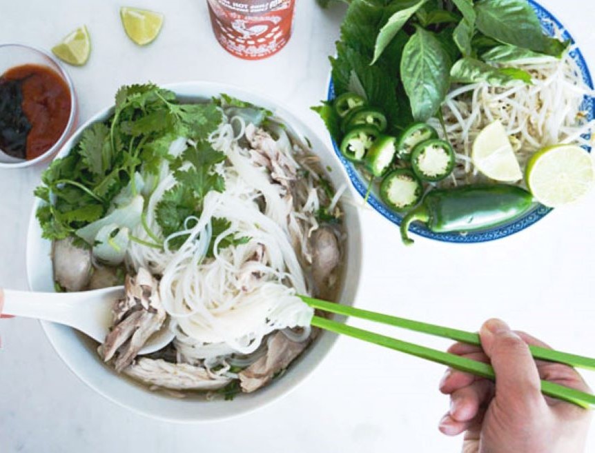 Instant Pot Turkey Pho bowls