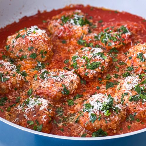 Spinach Artichoke Dip-Stuffed Meatballs
