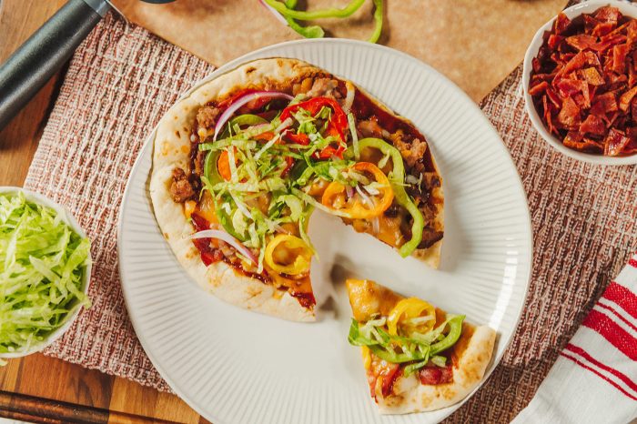 Turkey Burger Flatbread Pizza test