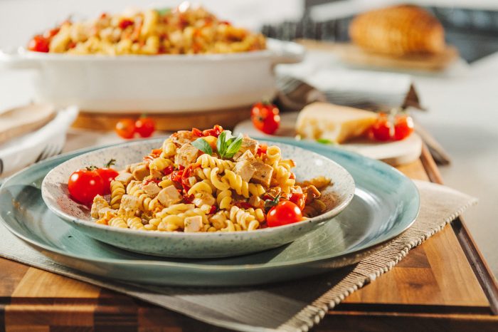 Baked Turkey, Tomato & Boursin with Pasta