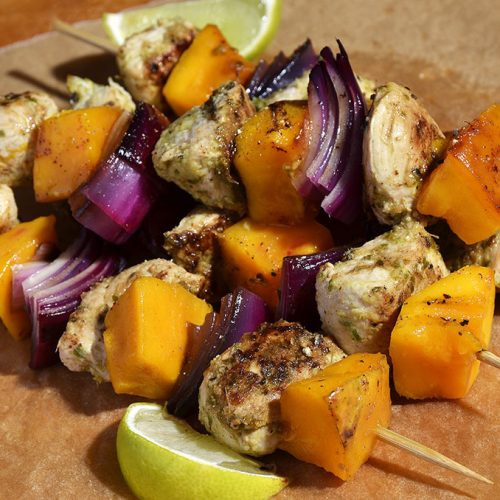 Mango Jerk Turkey Kabobs