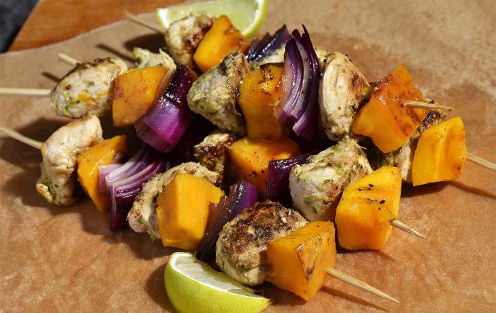 Mango Jerk Turkey Kabobs
