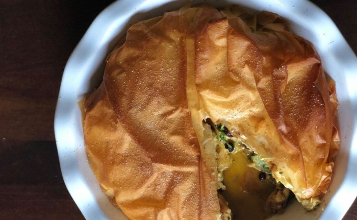 Moroccan Turkey Phyllo Pie