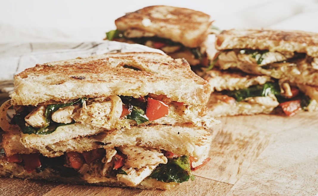 Turkey and Pesto Grilled Cheese