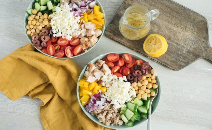 Mediterranean Turkey Nourish Bowl with Lemony Vinaigrette
