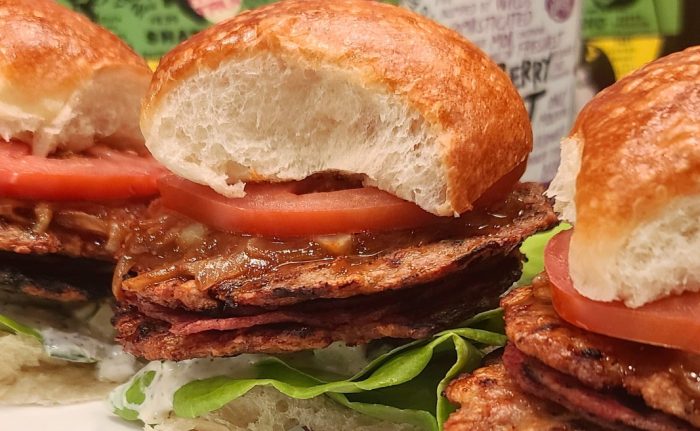 BVBBQ Turkey Smash burger Club Sliders