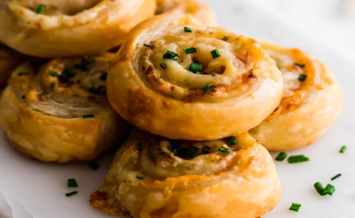 Turkey & Cheese Puff Pastry Roll Ups