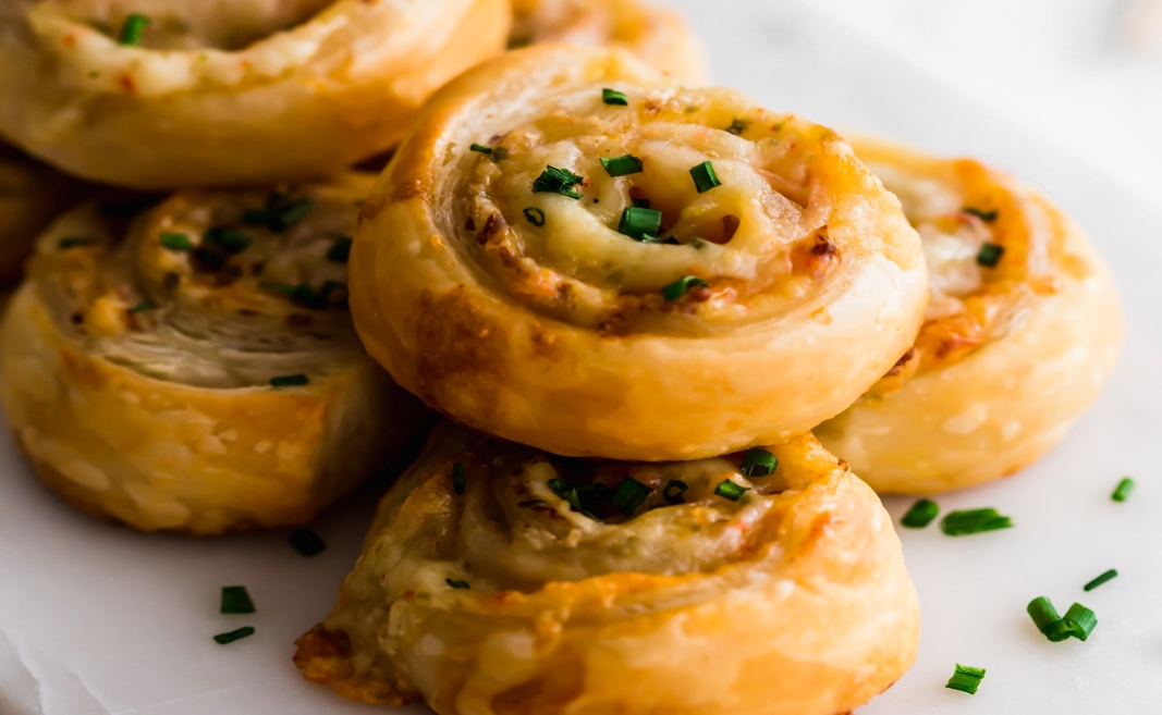 Turkey & Cheese Puff Pastry Roll Ups