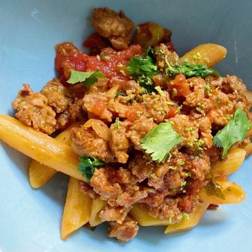 Gluten Free Mexican Turkey Pasta