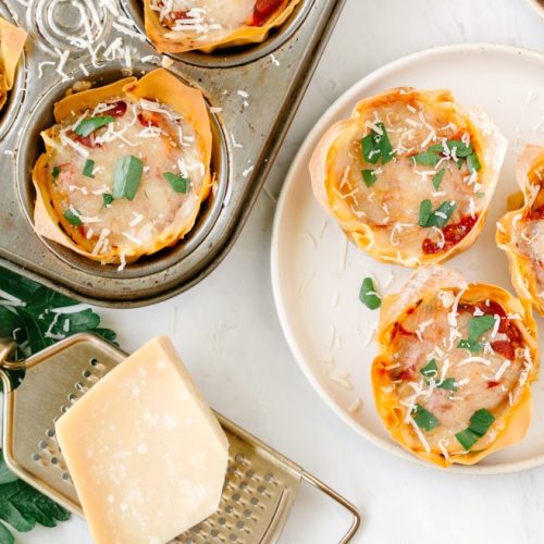 Turkey and Vegetable Lasagna Cups