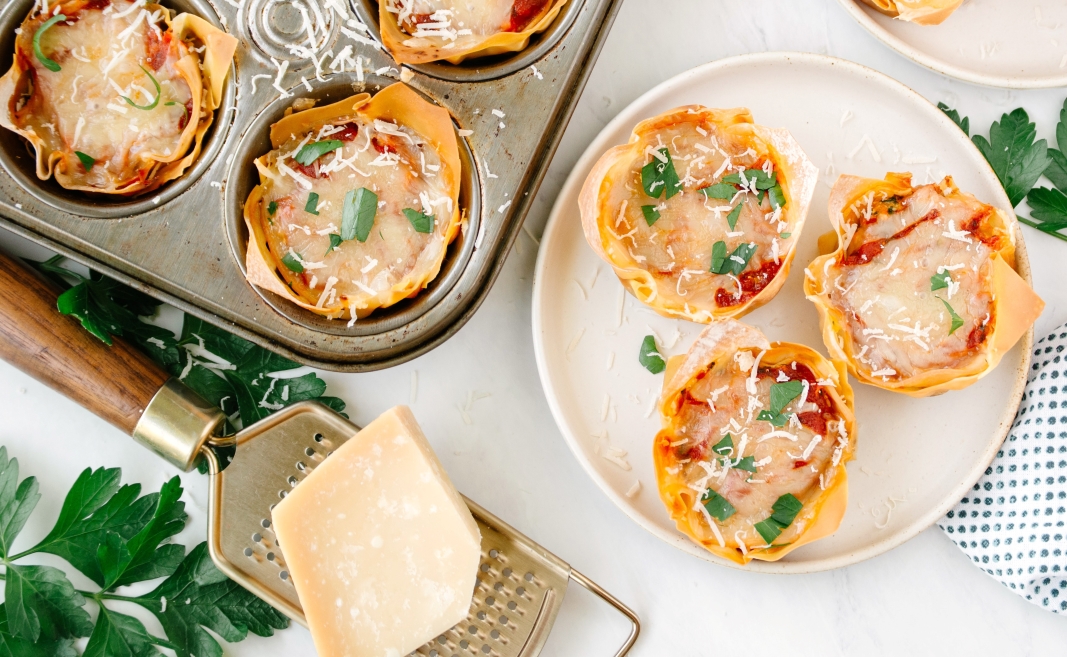 Turkey and Vegetable Lasagna Cups