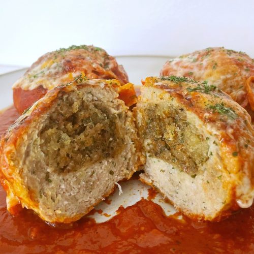 Garlic Bread-Stuffed Meatballs