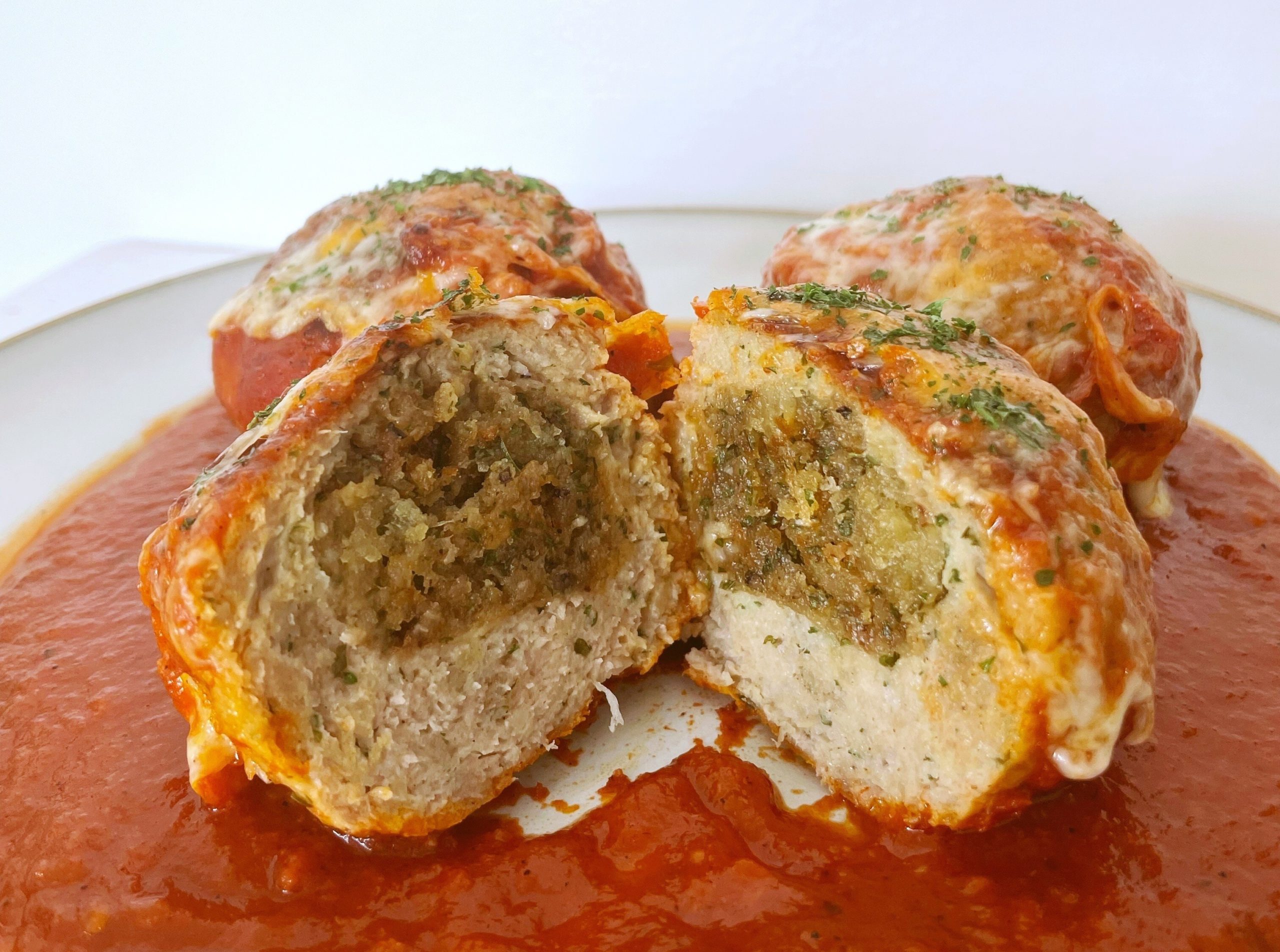 Garlic Bread-Stuffed Meatballs