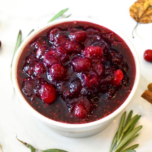 rosemary cinnamon cranberry sauce