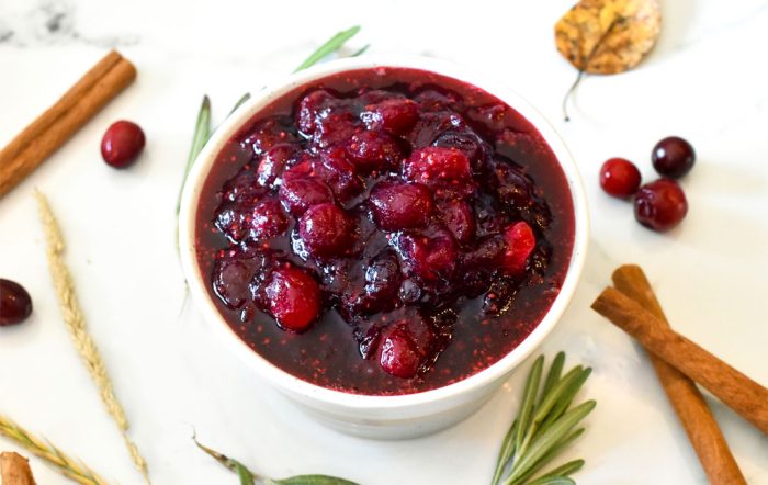 Rosemary & Cinnamon Cranberry Sauce