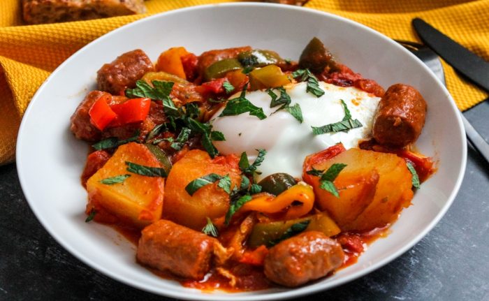 Turkey Sausage Shakshouka