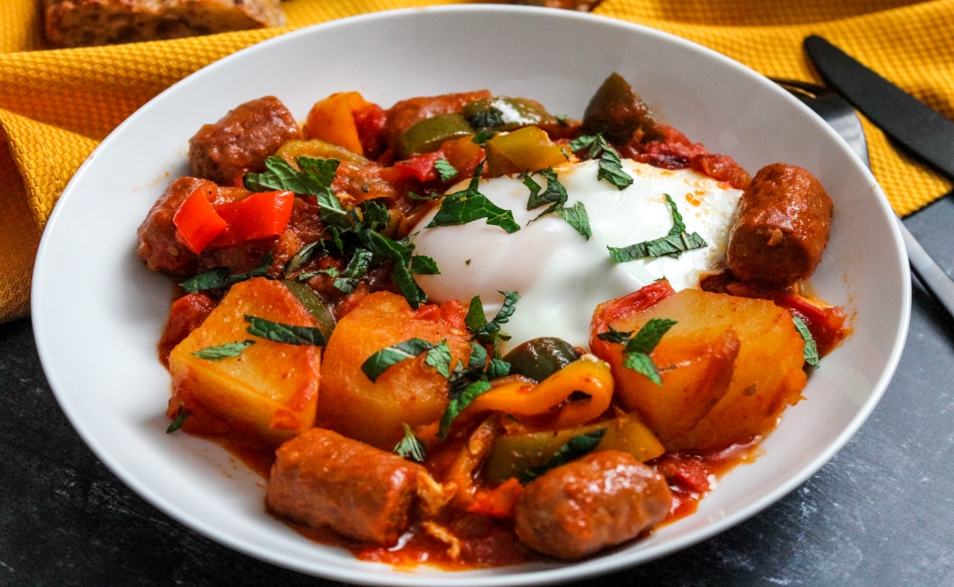 Turkey Sausage Shakshouka