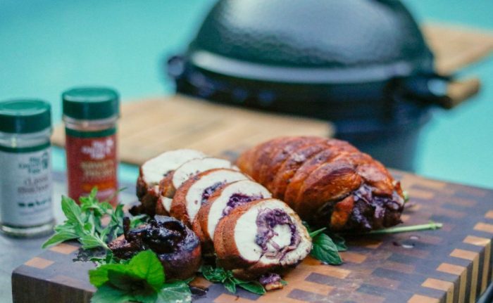 Smoked Stuffed Turkey with Bacon, Cheese and Wild Berries