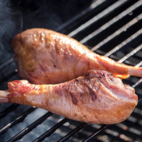 Smoked Turkey Legs on the grill