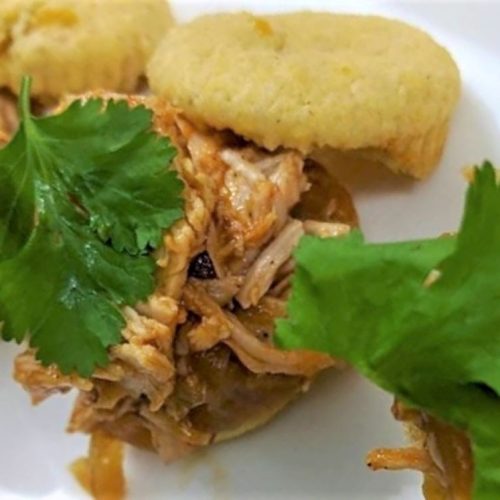 Southern Braised Turkey on Cornbread Muffins
