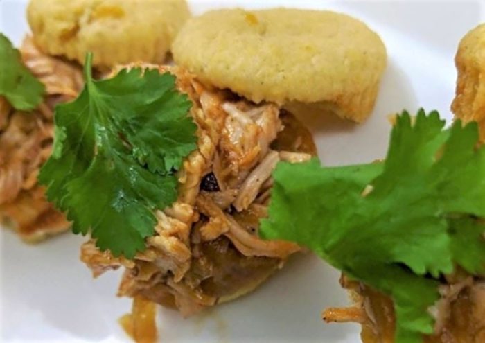 Southern Braised Turkey on Cornbread Muffins