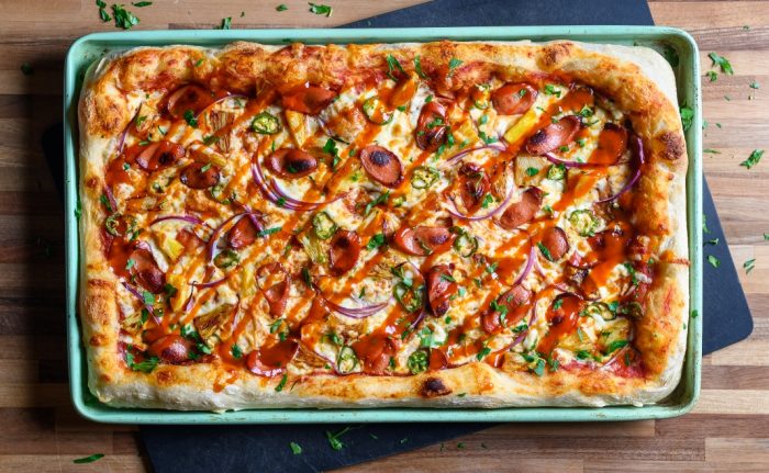 Spicy Hawaiian Chipotle BBQ Turkey Pizza
