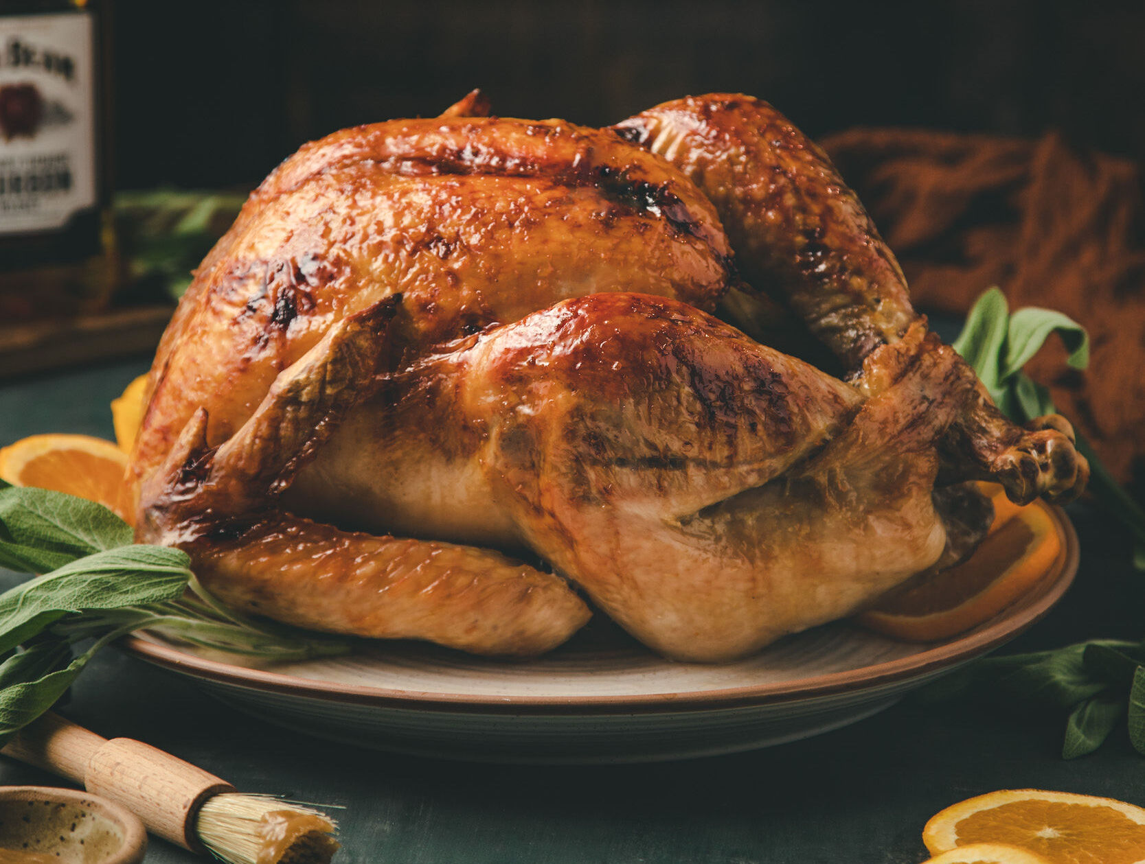 Bourbon Glazed Whole Turkey