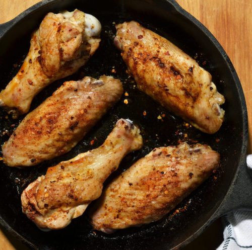 Cast Iron Barbecued Turkey Wings
