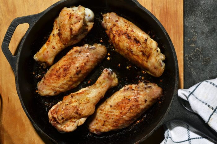 Cast Iron Barbecued Turkey Wings